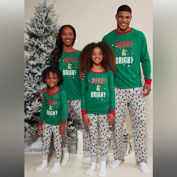 Light Up The Holidays PJ Set - Green/combo - Picture 6 of 8